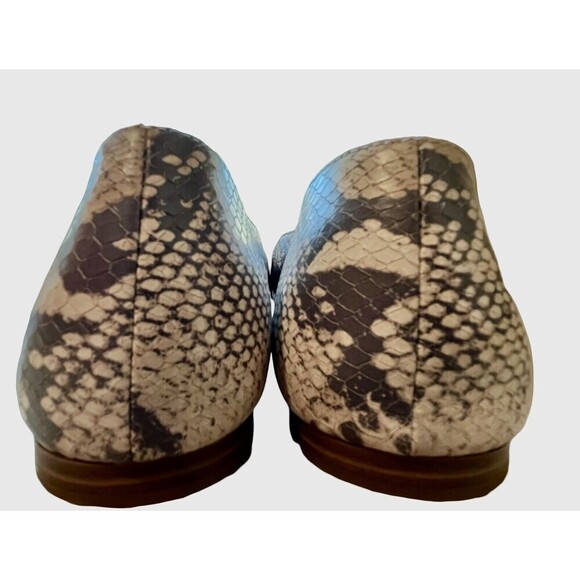 Womens Cole Haan Gray Leather Snake Print Pointed Toe Ballet Flats Size US 10B - Picture 8 of 12